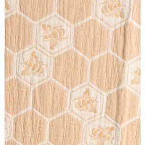 Soft Comfy Cotton Bumblebee Honeycomb Pattern Throw 50" X 70" (Made In Portugal)